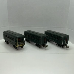 Lionel Trains 612 O Gauge Passenger Cars Olive Green O.B. Lot Untested - Picture 1 of 10