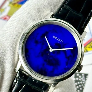 Rarest Seiko Lapis Stone Dial Quartz Men's Watch 2220-0460 - Picture 1 of 8