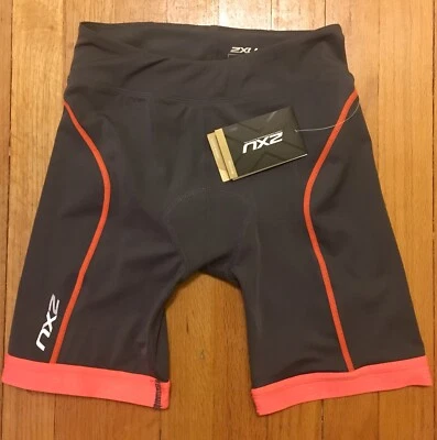 2XU Mujeres G2 Active 7” Pantalones Cortos de Triatlón Natación Bicicleta Correr Gris/Naranja Talla XS/S -NUEVOS Foto 1 de 4