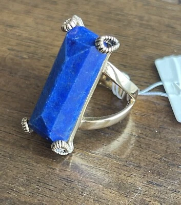 Anel de bronze grande lápis azul Barse tamanho 7 - Imagem 1 de 4