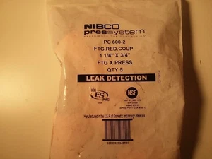 NEU BEUTEL MIT 5 NIBCO PC600-2 PRESSSYSTEM REDUZIERSTÜCK KUPPLUNG 1-1/4 X 3/4 ZOLL D590463 - Bild 1 von 1