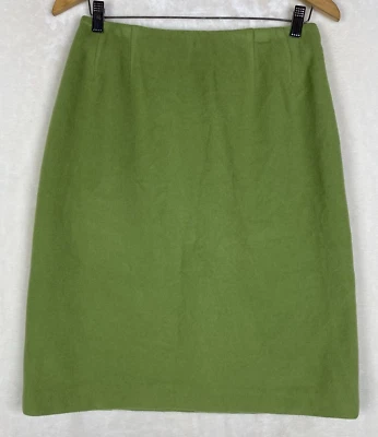 Falda vintage Harve Benard para mujer 8 verde lana mezcla cachemir forrada trabajo profesional Foto 1 de 4