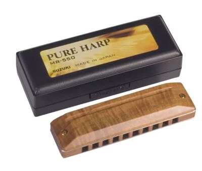 Suzuki Pure Harp Hawaiian Koa Wood Covers and Comb! A Rare Beauty! Key of C - Image 1 of 3