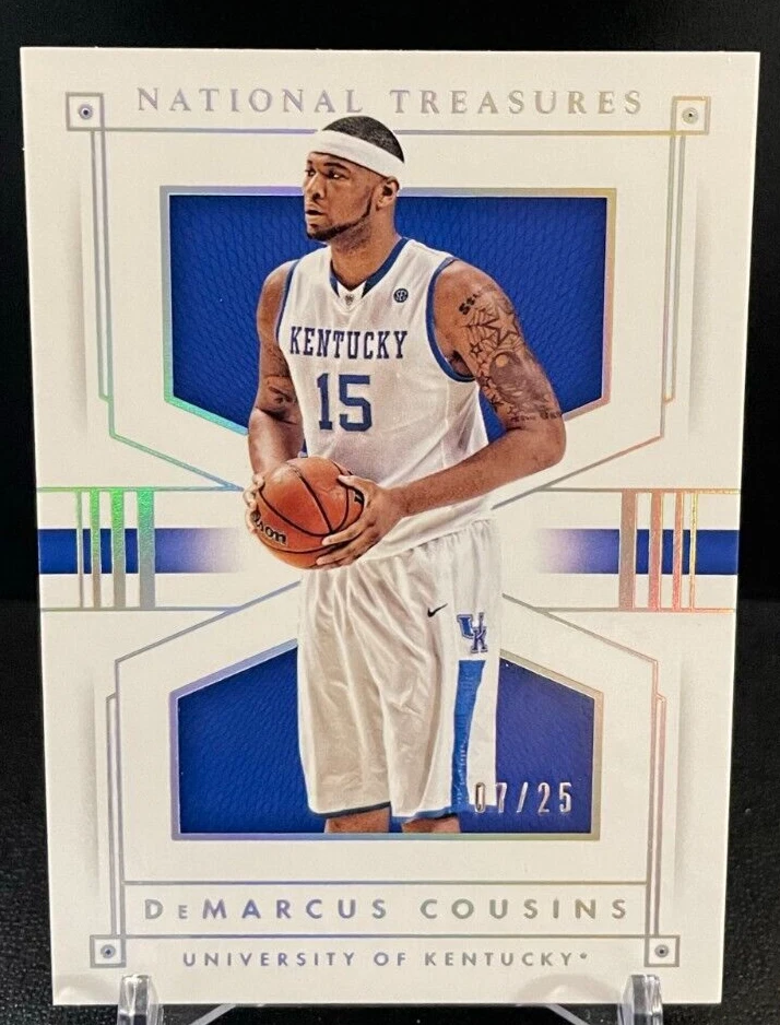 2016 National Treasures Collegiate DeMarcus Cousins Silver /25 Kentucky