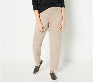 Modern Soul Petite Chenille Tapered Pants-Cobblestone-Petite Large A462034 NEW - Picture 1 of 2