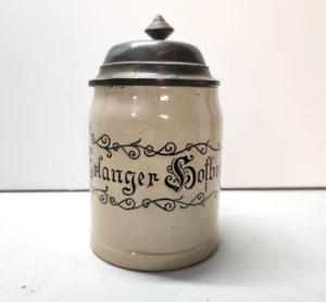 1890 Reinhold Merkelbach Erlanger Hofbrau Lidded Stein - Imagen 1 de 7