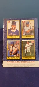 1991 Topps Magazine Card Vaugh, Martinez, Ozier, Thomas - Bild 1 von 13