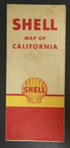 Shell Map of California Vintage Travel Map Fold Out H.M. Gousha Polyconic 1950's - Picture 1 of 3