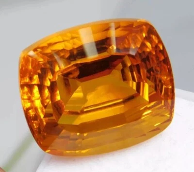 VVS Citrine Natural Cushion Cut 24-26 Ct EGL Certified Gemstone Loose Gemstone - Image 1 of 4