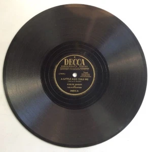 A Little Bird Told Me Brush Those Tears From Eyes 78RPM 10” Record Evelyn Knight - Picture 1 of 8