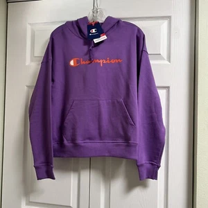 Champion Classic Graphic Hoodie Purple New! Size Small Power Blend Nice - Picture 1 of 3
