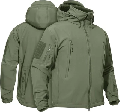 Chaqueta para Hombres Invierno Cálida Impermeable Con Capucha Combate Exterior Abrigo Táctico Prendas para el torso Foto 1 de 4