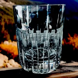 Beautiful Vintage Baccarat Crystal "Rotary" Double Old Fashioned Whiskey Glass - Picture 1 of 11
