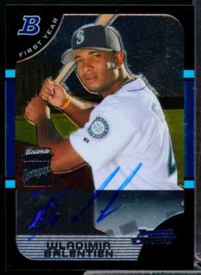 Wladimir Balentien RC Card 2005 Bowman Chrome Rookie Autograph #344  - Image 1 of 2