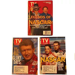 TV Guide Nascar Winston Cup Set of 3 Earnhardt, Elliot, Labonte, Petty - Imagen 1 de 3