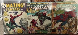 Spider-Man x3 Comic Book Cover Canvases. Wall Decor. 40x30cm. - Picture 1 of 4