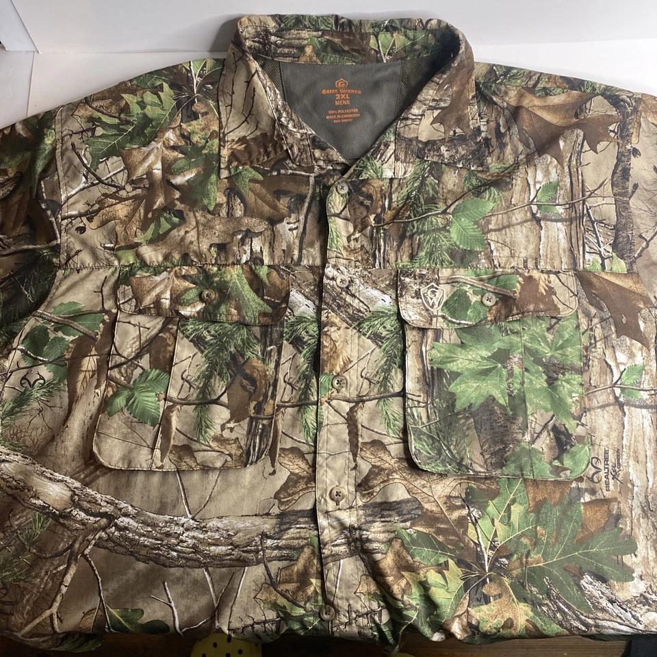 Game Winner Long Sleeve Button Up T-Shirt Mens 2XL  XXL  Camo Lightweight EUC - Image 1 of 4