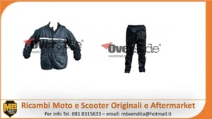 KIT ANTIPIOGGIA COMPLETO IMPERMEABILE GIACCA + PANTALONE MOTO NERO - Imagen 1 de 1
