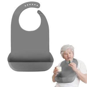 Waterproof Adults Bibs Eating Protector Adults Patients Feeding Adult Bib NEW - Picture 1 of 9