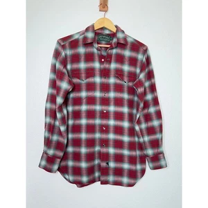 Vintage Polo Country Ralph Lauren Red Green Plaid Cotton Shirt Men's Size Small  - Picture 1 of 5