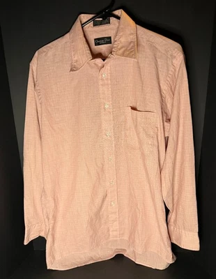 Camisa De Colección Christian Dior Para Hombres 16 Rosa Monsieur Manga Larga Negocios Preppy Foto 1 de 4
