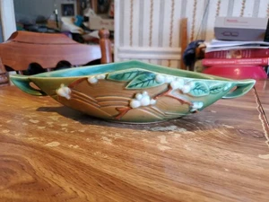 ROSEVILLE SNOWBERRY POTTERY STYLE1 BL1-10 Herzstück Schale - Bild 1 von 6
