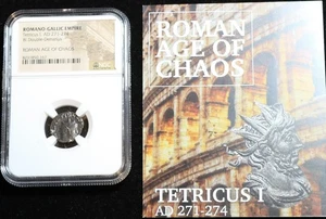 MONETA AUTENTICA IMPERATORE ROMANO TETRICO I AD 271-274 NGC CERTIFICATA CON COA - Foto 1 di 2