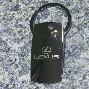 Lexus Luxury Auto Metal style 2.5” Key- Ring Fob-Holder Square W 2 Rhinestones - Picture 1 of 5