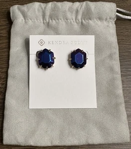 Kendra Scott Black Iridescent Morgan Ohrstecker Gold Retired Rare - Bild 1 von 5