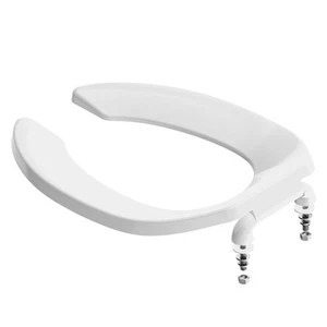 Commercial Toilet Seat Open Front, Public Toilet Seat Elongated 18.5inch, Spe... - Picture 1 of 6