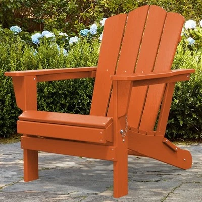 Folding Adirondack Chair, HDPE All-Weather Folding Adirondack Chair - Image 1 of 4
