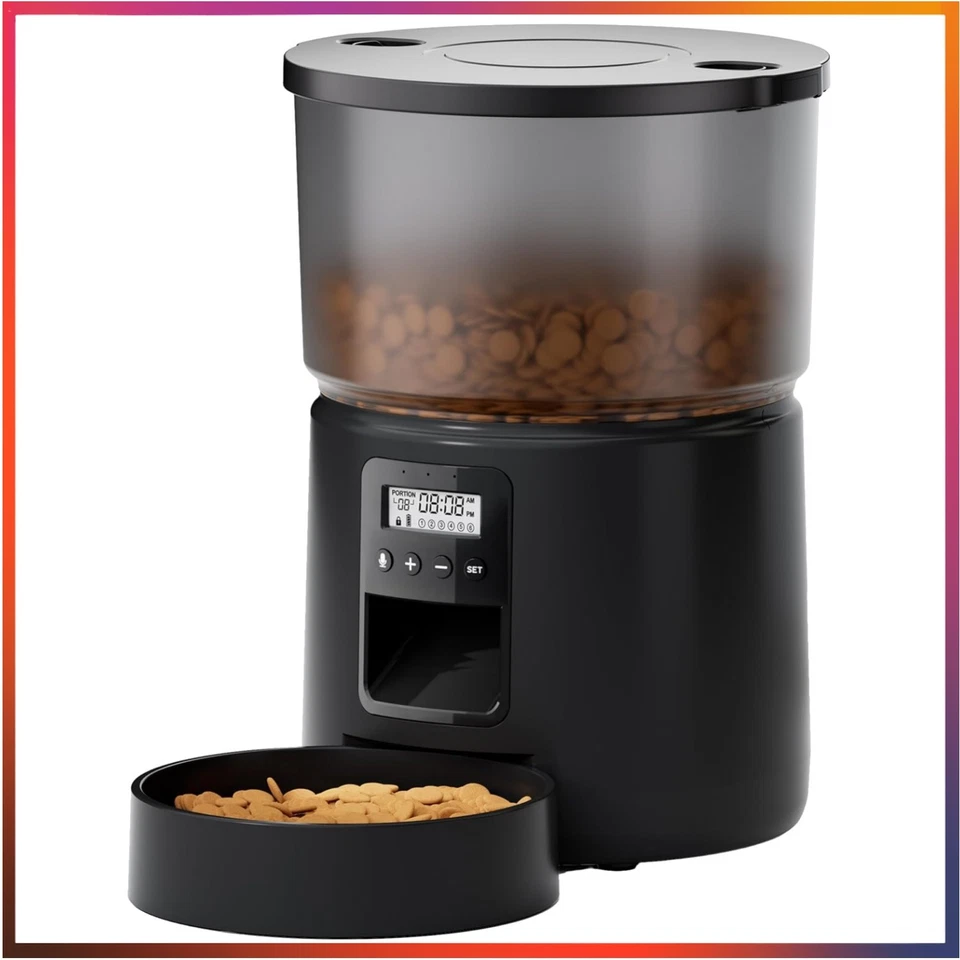 Futterautomat Katze mit Programmierbarem Timer - 3L, bis zu 6 Mahlzeiten täglich - Bild 1 von 4