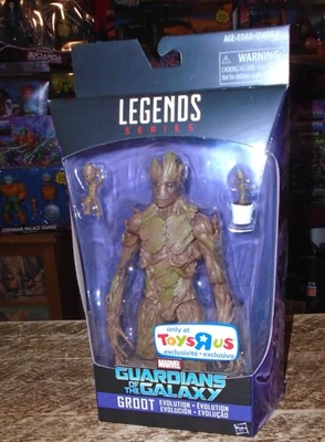 FIGURA GROOT DE GUARDIANES DE LA GALAXIA LEYENDAS DE MARVEL JUGUETES EXCLUSIVO DE EE. UU. Foto 1 de 4