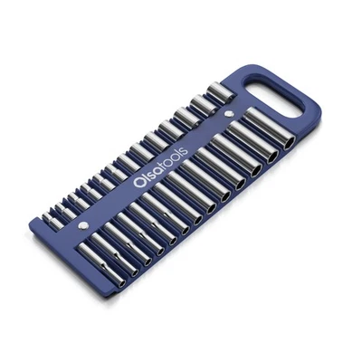 Portable Magnetic Socket Organizer Tray | 1/4-inch Drive | Blue | Fits Deep &... - Image 1 of 4