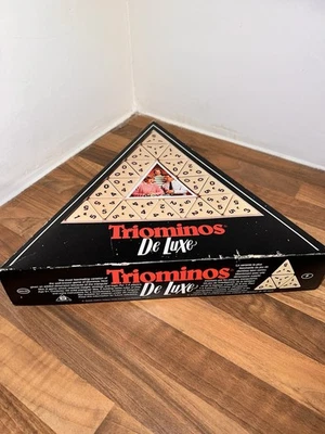 Triominos de Luxe Goliath Board Game 1980s Vintage Triangular Dominoes - Image 1 of 4