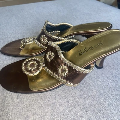 Jack Roger’s Mujer’s Tacones Metálicos Maggie Kitten Talla 9 Usados en Excelente Condición Foto 1 de 4