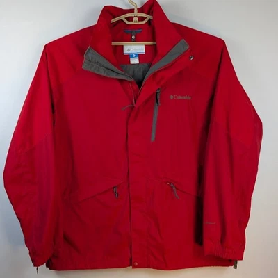Columbia Waterproof Jacket Mens XL Red Interchange Omni Shield Outer Shell - Image 1 of 4
