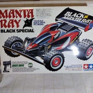 Tamiya Rc Manta Ray Qd Black Special 1/14 Quick Drive Remote Control Car Rtr - Picture 1 of 12