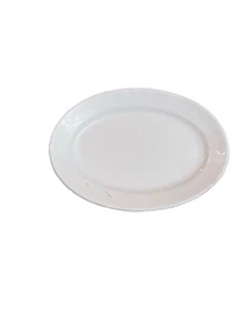Antique Ironstone Unbranded Cottagecore Creamy White Oval Heavy Platter Plate - Picture 1 of 6