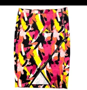 Bongo Cross Front, Bright Print Juniors Size Large Geometric  - Picture 1 of 7