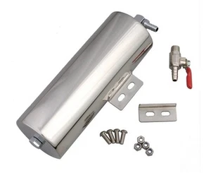 NEW Summit Racing Stainless Steel 3” x 8” Overflow Tank 300102 C1 - Foto 1 di 2
