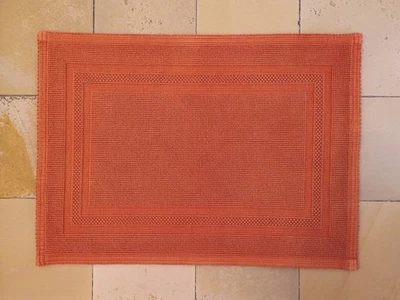 RHOMTUFT * Gala (Grace) * Duschvorleger * 50x70 * Orange * Baumwolle * Badematte - Bild 1 von 4