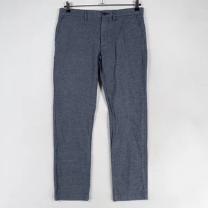 J. Crew Straight-fit Pant Mens 33 x 32 Blue Brushed Twill Flex Flat Front - Picture 1 of 9