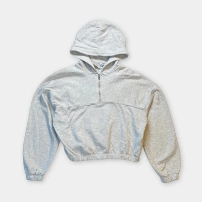 Hoodie Weekday Damen Gr. S Grau Casual Kapuzenpullover Cropped Streetwear - Bild 1 von 3