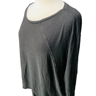 PRANA Womens Casual Coastal Dolman Tunic Top Lg Black Organic Hemp Cotton UPF40 - Image 1 of 4