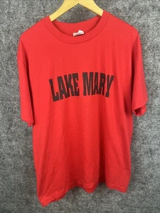 Vintage Lake Mary Orlando Florida Tshirt Single Stitch Red Size Large - Picture 1 of 5