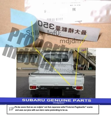 Oem Subaru 350Kg Max Weight Decal SAMBAR TRUCK WAGON KEI Mini truck Parts Jdm Foto 1 de 4