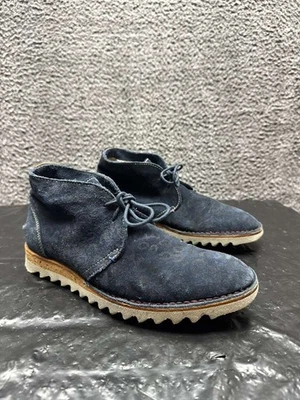 Paul Smith Jeans Suede Leather Lace-Up Chukka Boot Navy Blue Mens Size 41 EU - Image 1 of 4