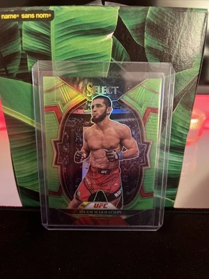 2023 Panini Select Concourse UFC Islam Makhachev Neon Green Prizm /75 !!! - Image 1 of 2