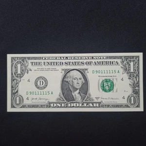 Fancy 5 In A Row Consecutive 1's 2017A SN  D90111115A Pristine Crisp Unc.  - Picture 1 of 2